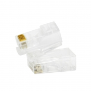 酷比客LCLNC6PLUG-3U六类镀金水晶头透明100只/盒(计价单位：盒)