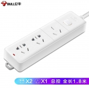 公牛GN-406D总控3位插排白色1.8米（计价单位：个）