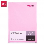 得力（deli）7757彩色复印纸-A4-80g-100张/包(浅红)(计价单位：包)