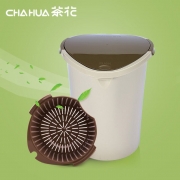 茶花(CHAHUA) 茶渣桶 1521 按压式 绿色/咖啡色