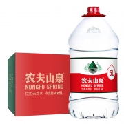(防风防汛) 农夫山泉 饮用天然水 (可放饮水机上) 5L/桶 4桶/箱
