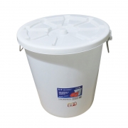 珠塑 大白桶 65L 带盖 (白色)