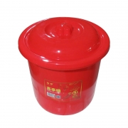 珠塑 喜事桶 18L 带盖 (红色) 518好日子桶