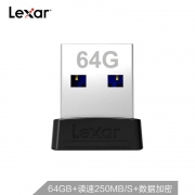 雷克沙 LJDS47-64GABBK 64GB USB3.1 读速250MB/s 塑料 U盘 黑色