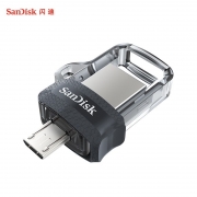 闪迪(SanDisk) SDDD3-256G-Z46 256G  USB3.0 OTG micro-USB U盘 银色