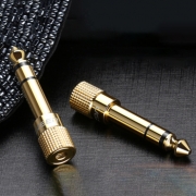 绿联 UGREEN 麦克风转接头 20503 6.5mm转3.5mm 公对母 （黑色）