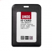 优和 6818 110*77mm 竖式 1/60/360 JZ皮质卡套 （计价单位：个） 黑色  6818黑色单卡