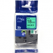 兄弟 brother TZE-741 标签机色带 18mm 绿底黑字 适用于PT-9700 9800 3600 计价单位:个