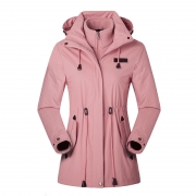 森普顿SENPUDUN 三合一冲锋衣中长款冬季保暖服登山服 998 (黑、红、粉、蓝)