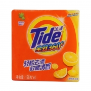 汰渍 Tide 全效360度三重功效洗衣皂 126g/块  4块/组 12组/箱 （柠檬清香型）