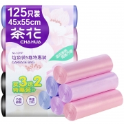 茶花 CHAHUA 垃圾袋 断点式 3215P 45cm*55cm 0.8s （混色） 25只/卷 5卷/组 48组/箱