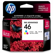 惠普(HP)CZ638AA 46原装墨盒（适用hp deskjet 2020hc/2520hc/2529/2029/4729打印机） 彩色墨盒（计价单位：支）