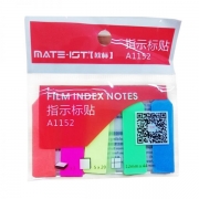 欧标 A1152 PET便签贴 44*12mm/20张*5PCS PET（荧光红蓝绿黄橘）（计价单位：本） 混色