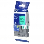 兄弟 brother TZE-Z731 标签机色带 12mm 绿底黑字 适用于PT-E115 PT-D200 KT 计价单位:个