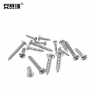 安赛瑞  22178 十字圆头自攻螺丝钉 304不锈钢 GB845 M5*45mm 100枚装 计价单位:包
