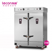 乐创 Lecon KZ-240J 蒸饭柜商用 24盘定时节能工程款 1410*600*1640mm 计价单位:台
