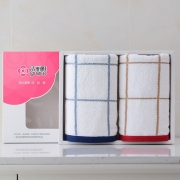 洁丽雅(Grace) 毛巾 6917 76*34cm 棉 100g/条 2条/盒 棕兰色