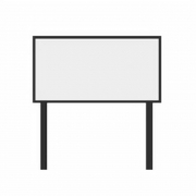 鹰匠 白板架/双面定制版面内容 展示支架 1200*1000mm（计价单位：个）白色