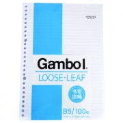 渡边 Gambol 活页纸 LL0101 B5 26孔  100页/包