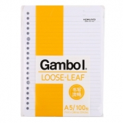 渡边 Gambol 活页纸 LL1101N A5 20孔  100页/包