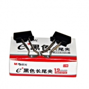 晨光 M＆G Eplus盒装黑色长尾夹 ABS92730 19mm  12个/盒 12盒/包 300盒/箱