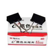 晨光 M＆G Eplus盒装黑色长尾夹 ABS92727 41mm  12个/盒 12盒/包 108盒/箱