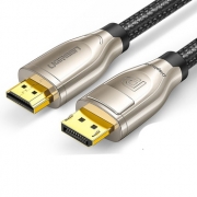 绿联 UGREEN DP转HDMI转换线公对公 4K/60Hz高清主动式转接线 40433 1.5米