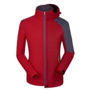 富绅 运动夹克男女三合一秋冬季加厚保暖两件套防寒登山服    FSCFY5101-1 S-3XL (红色)