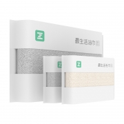 最生活  A-1181-03 国民系列 毛巾浴巾3件套 米色毛巾 灰色毛巾 灰色浴巾 计价单位:套