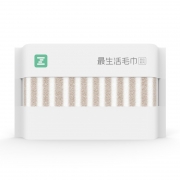 最生活  A-1182 毛巾 34*70cm 棕白条纹 计价单位:条