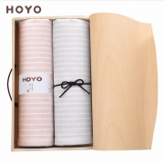 HOYO HOYO 7293 素颜毛巾 橡木礼盒两件套  灰色 粉色 计价单位:套