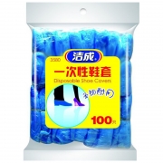 洁成  3580 一次性PE鞋套 通用 蓝色 100只/包 计价单位:包