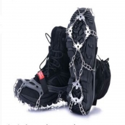 挪客 NATURE HIKE NH19HJ001 冰爪防滑鞋套 不锈钢钉鞋链 19齿-灰/S 计价单位:双