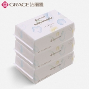 洁丽雅(Grace) 便携洁面巾 MRJ034 规格：20*20cm 80片/包 190g 材质：植物纤维 抽取式