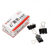晨光 M＆G Eplus盒装黑色长尾夹 ABS92729 25mm  12个/盒 12盒/包 240盒/箱