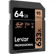雷克沙 SD卡 LSD64GCB1AP633 黑色 64GB 读95MB/s 写45MB/s