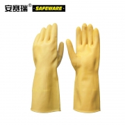 安赛瑞 10688耐酸碱乳胶手套（10双装）L码黄色（计价单位：包）