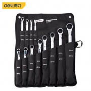 得力工具 DL0212_12件套镜面双梅花扳手5.5-32mm(新VI)(单位：套)