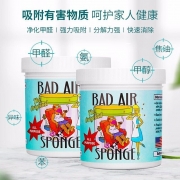 美国 Bad Air Sponge空气净化剂孕妇除异味活性炭室内新房汽车家用净化甲醛清除剂 1罐400g（约37平方米--视面积选购多罐）