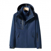 盾邦 冲锋衣 DB-1266 M/L/XL/2XL/3XL/4XL/5XL 面料成分100%聚酯纤维 男女款通用 深蓝色
