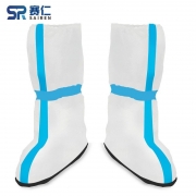 防护防疫赛仁 医用隔离鞋套 一次性医用隔离鞋套 防护防滑底鞋套 大码 1双独立装 PC膜 无纺布 透明色