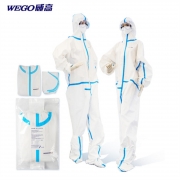 （防护防疫）威高医用一次性防护服无菌带帽连体式 L码（计价单位：件）