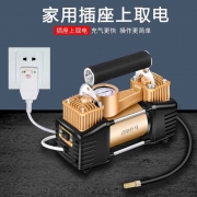 百年巨马汽车车载充气泵220V交流电双缸打气泵大功率便携式学校篮球排球车载电动轮胎打气筒 220V 双缸+手提包