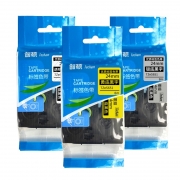 创硕 色带 TZeS651 适用PT-P900/E550W/18RZ等标签打印机 (24mm可选白/红/绿/蓝/透明/银/黄底黑字标签纸1卷 )