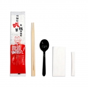 晟泰邦GBHX） 一次性筷子套装外卖四件套酒店打包外卖餐具包刀叉勺餐包 OPP膜包装 200套