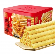 EDO Pack（GBHX）澳门风味手工传统鸡蛋卷礼盒原味454g 年货送礼休闲零食饼干 广东特产下午茶糕点