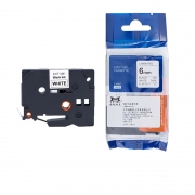 扬帆耐立 TZ-111 标签色带 适用兄弟Brother PT-D200;PT-D210;PT-2030;PT-2730;打印量：6mm*8m 透明底黑字(单位：支）