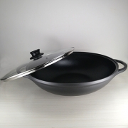 榄茵 内径40cm（带盖） 双耳铝合金干锅 （XQ)（单位：个）