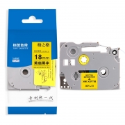 格之格 ND-B-TZFX641P TZe-641通用兄弟TZe18毫米标签色带  黄底黑字(单位：个）