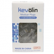 柯菲林（Kevolin） FT-R45T5E 超五类非屏蔽水晶头 白色(单位：100颗/盒）